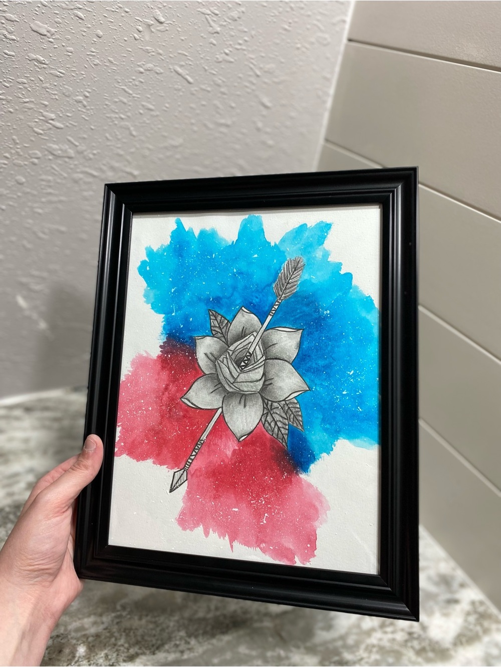 Abstract Rose with Arrow Illustration - Picture 4 of 8